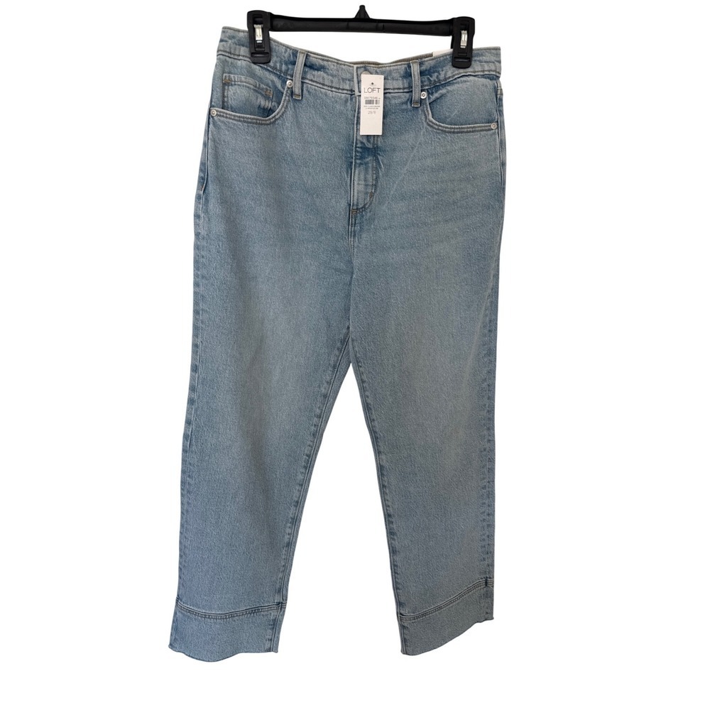LOFT Women's Denim Jeans Light Wash Relaxed Fit Size 29/8 NWT